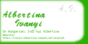 albertina ivanyi business card